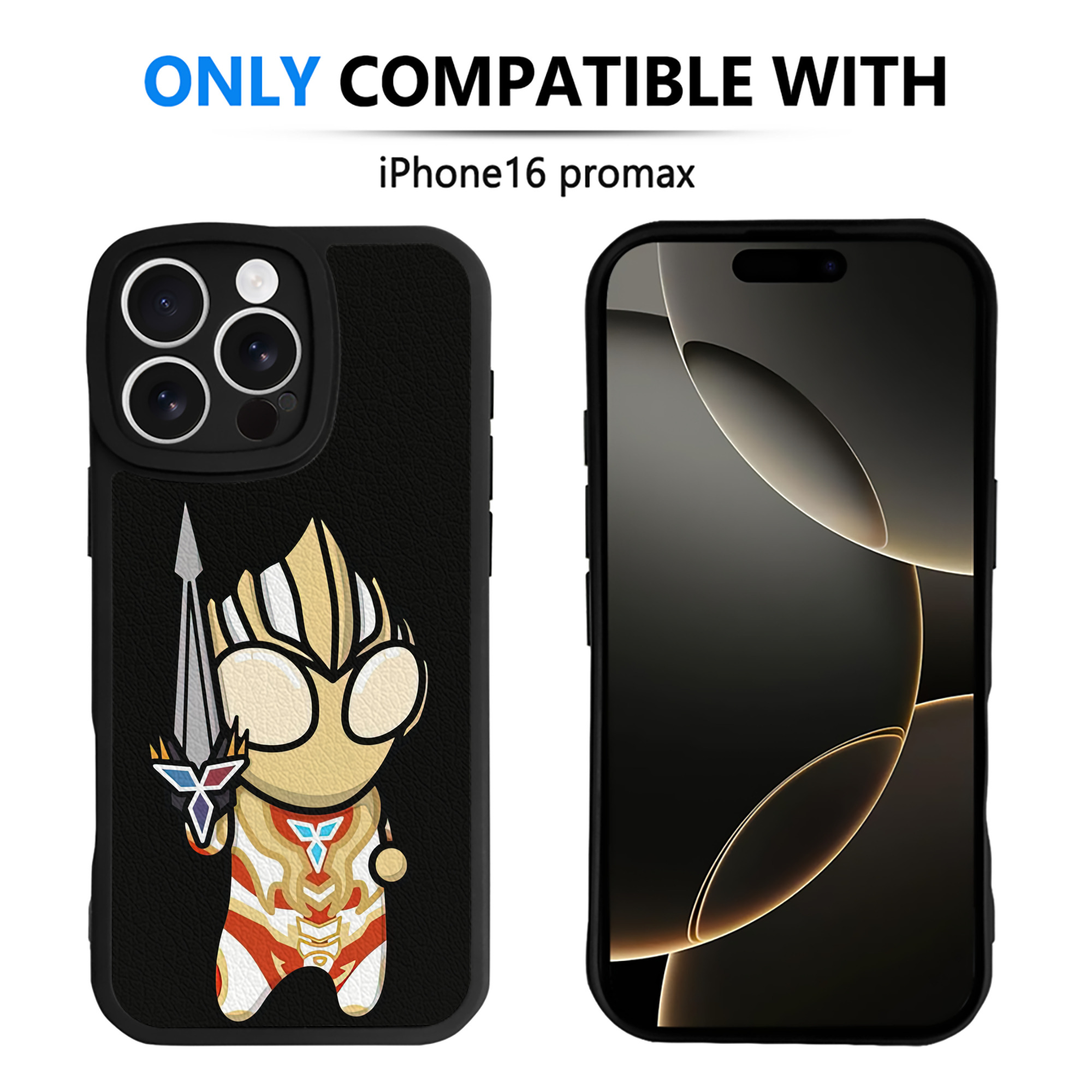 （画像用） ウルトラマン Ultraman 【iPhone 16シリーズ対応】シリコンスマホケース（レザー調） 材質：シリコン